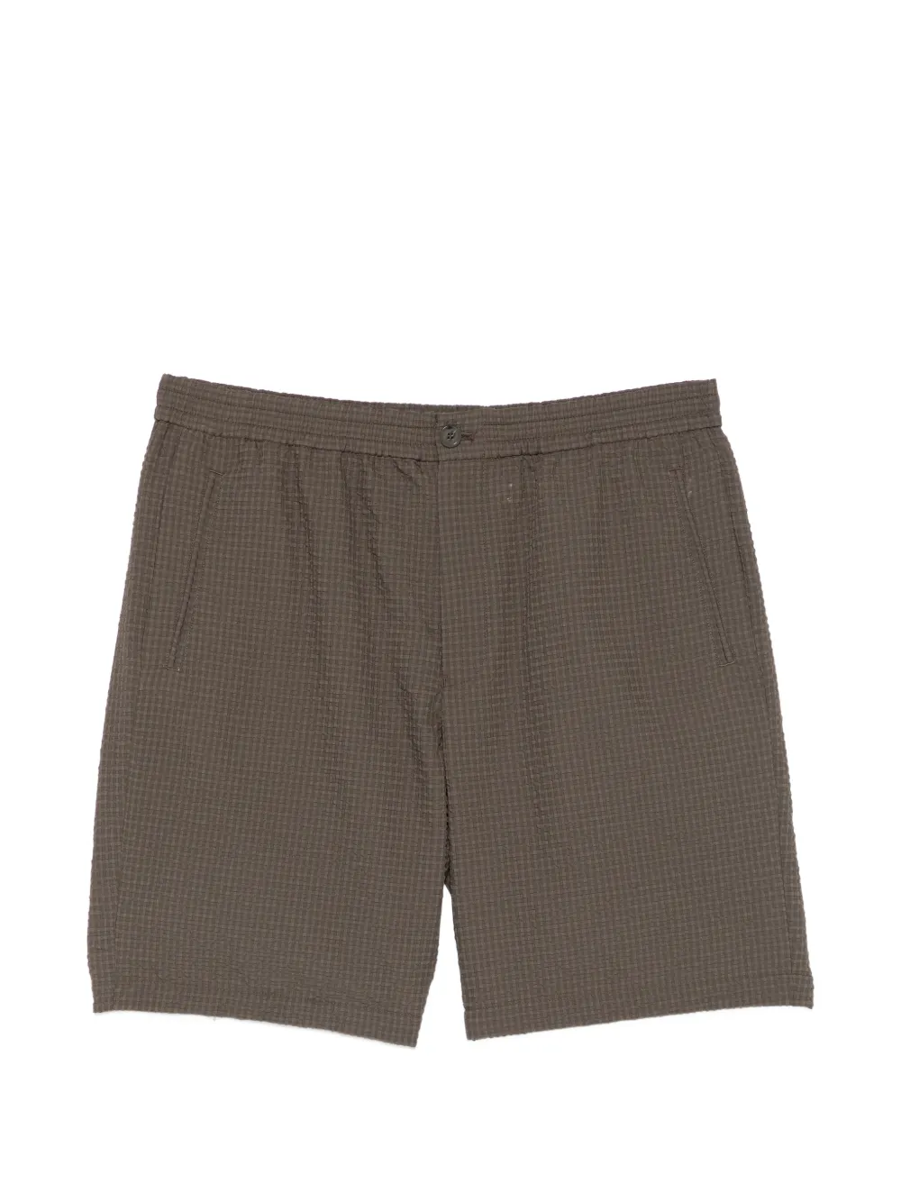 Emporio Armani checked shorts - Brown