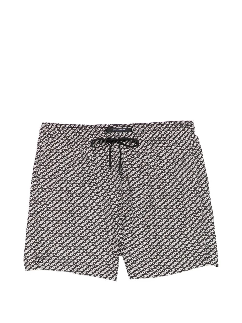 Tagliatore Honolulu geometric-print swim shorts - Schwarz