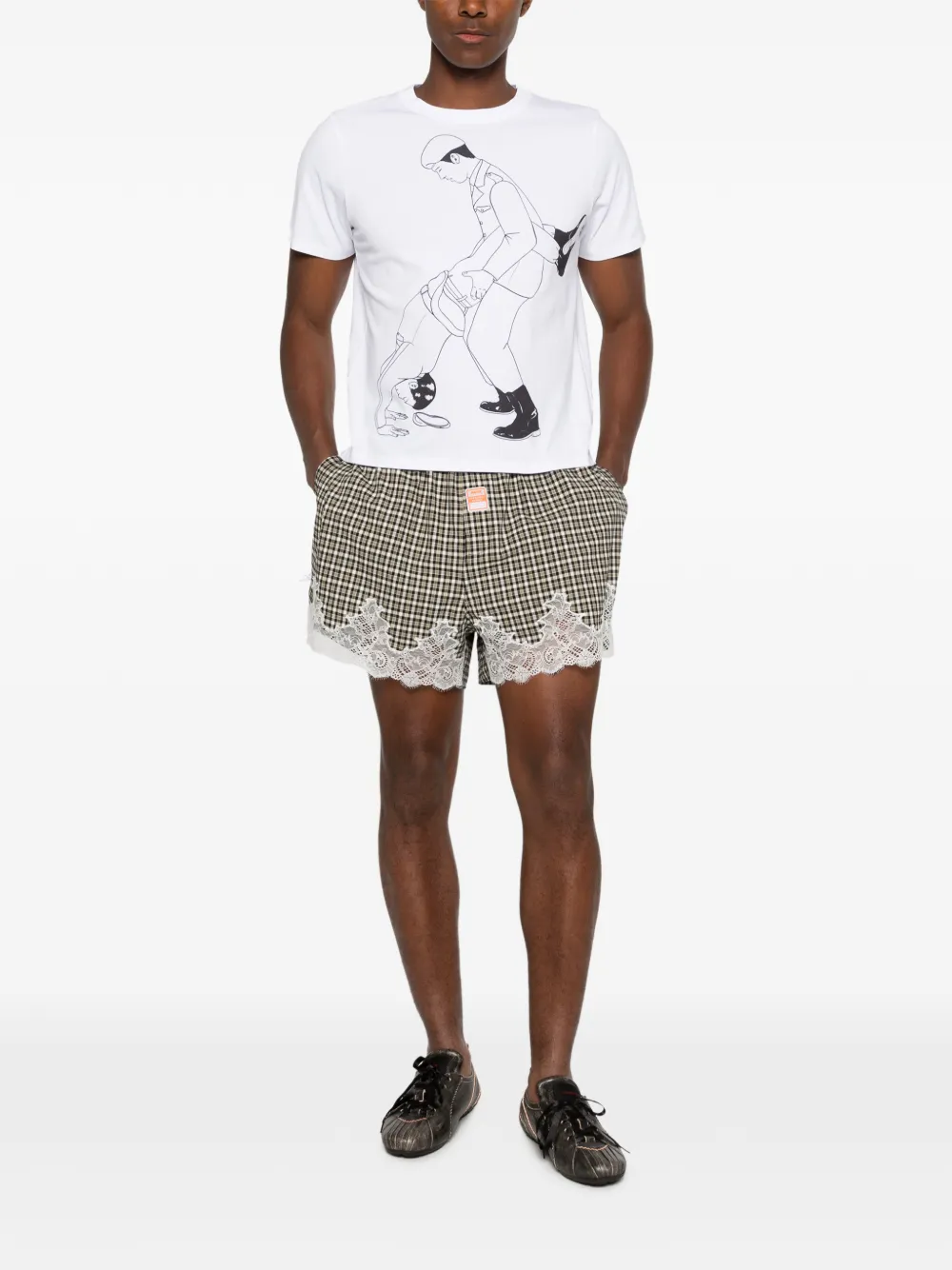 Jean Paul Gaultier T-shirt met grafische print Wit