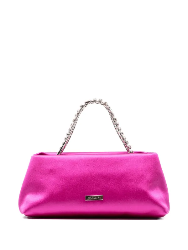 Aquazzura Temptation Mini Crystal-embellished Clutch Bag in Pink