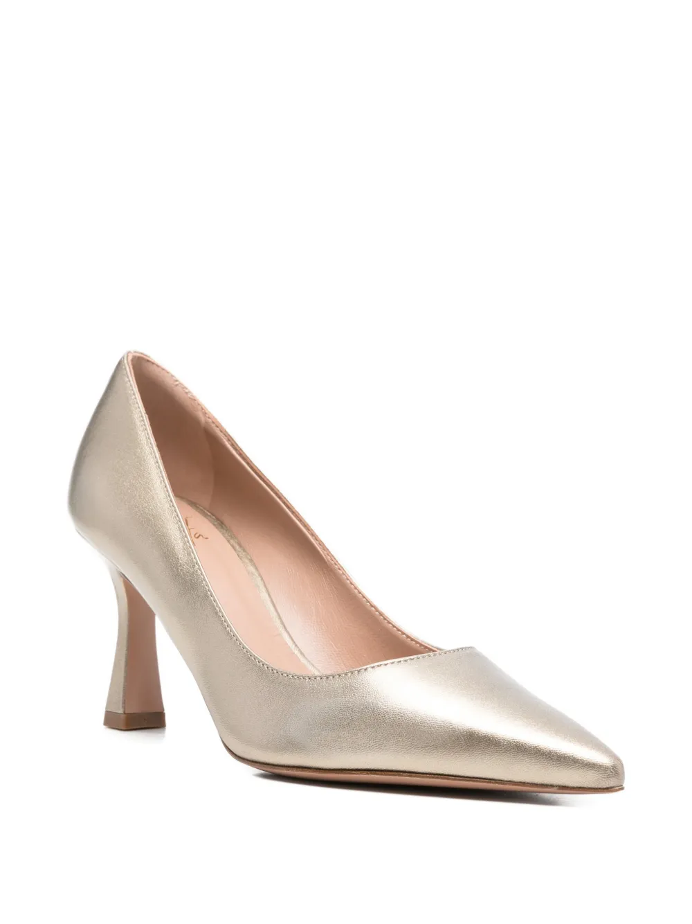 Festa Milano Kate pointed leather pumps Goud