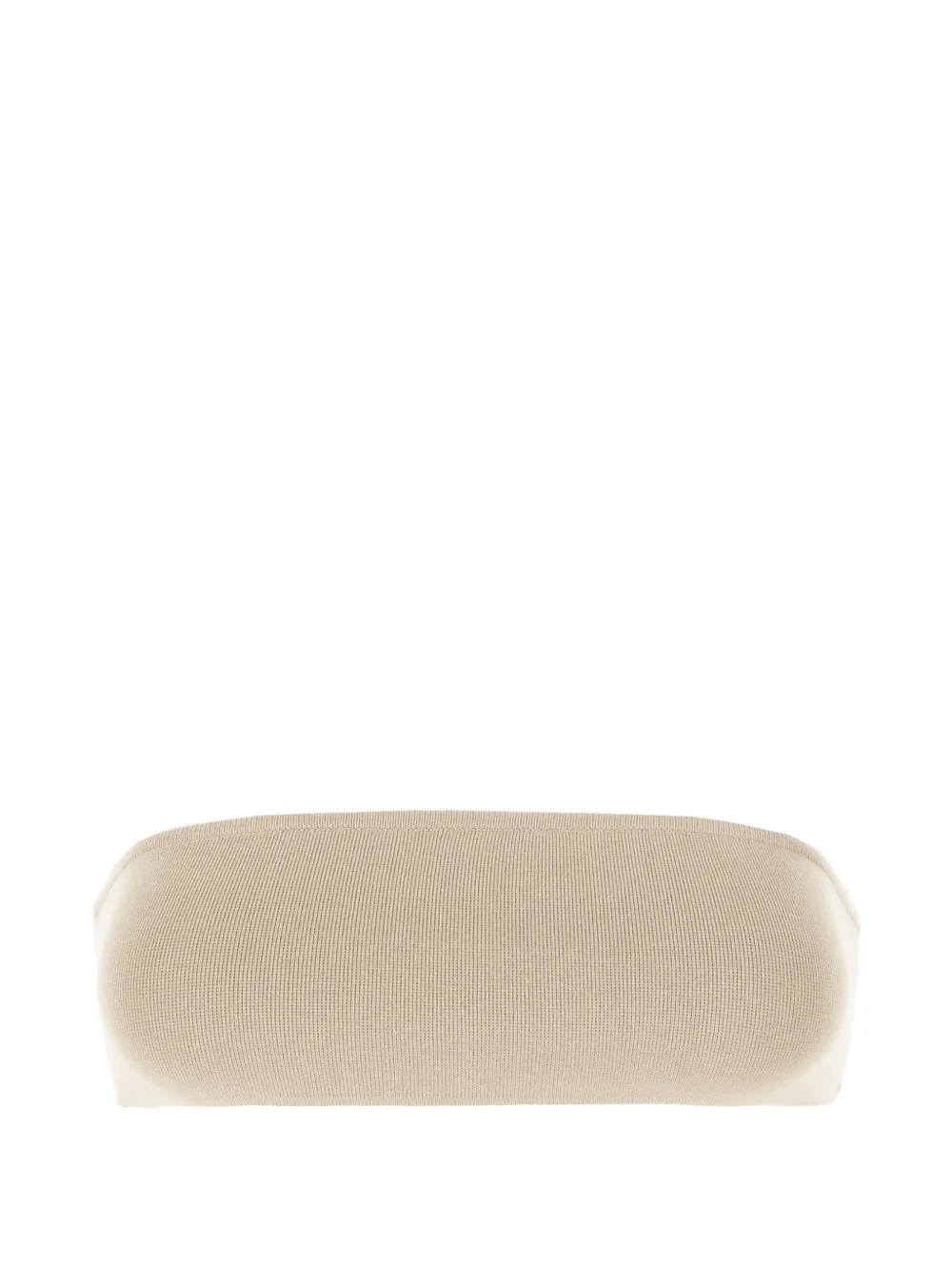 Max Mara ribbed-knit bandeau top - Toni neutri