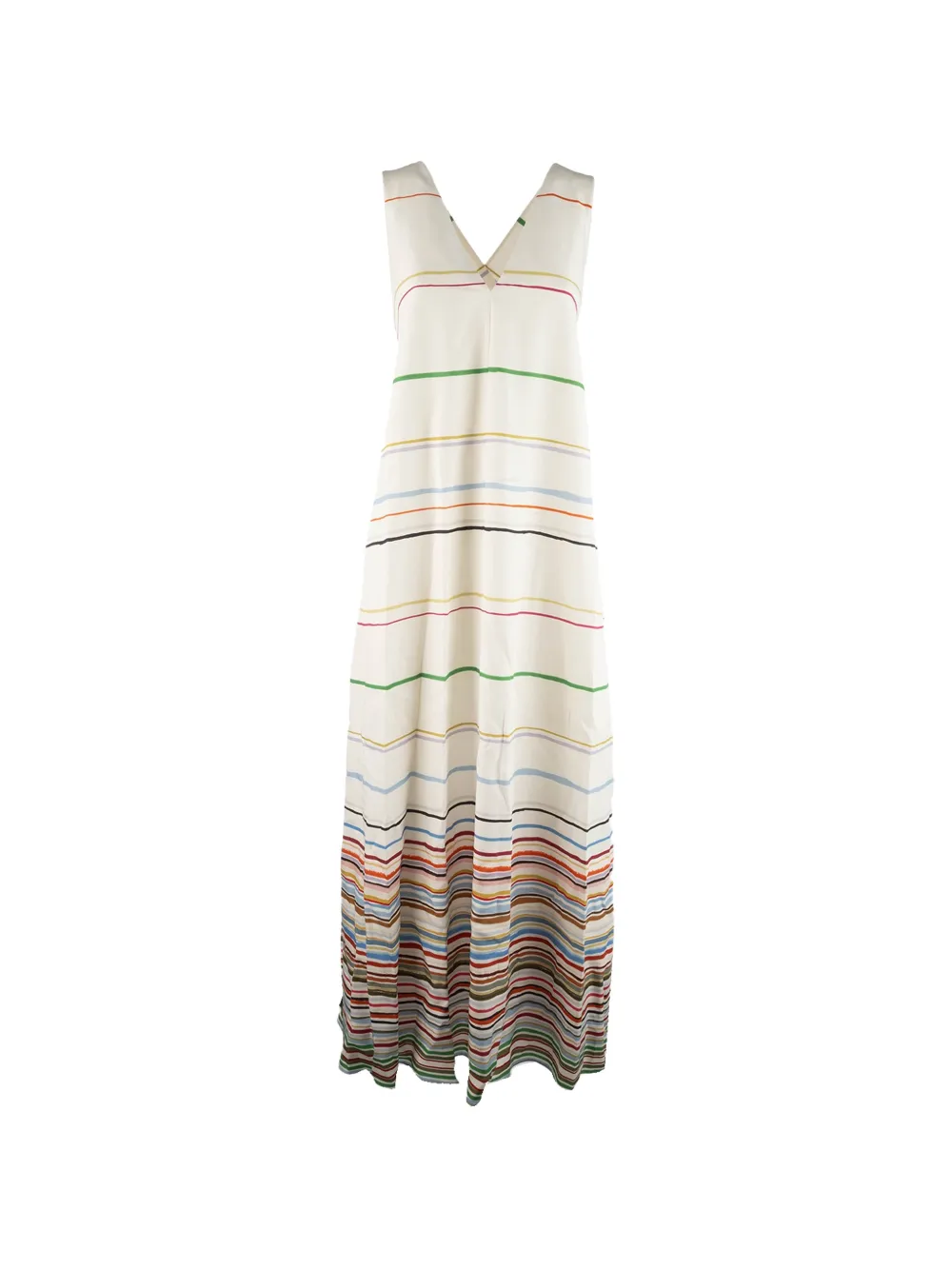 Paul Smith striped V-neck dress - Bianco