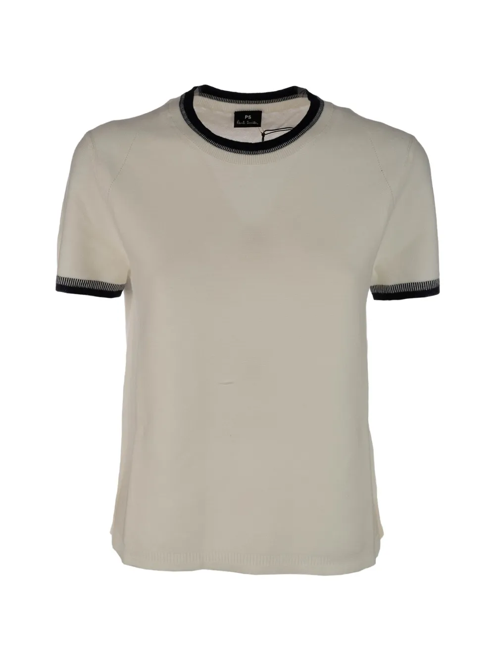 Paul Smith ribbed-trim knitted T-shirt - Bianco