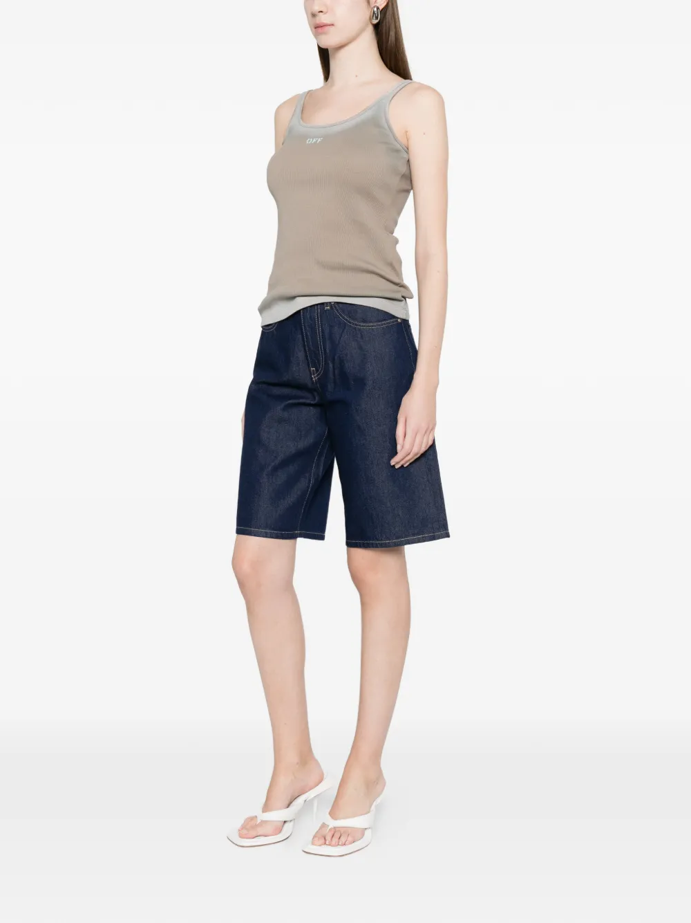 AG Jeans Thalia shorts met wijde pijpen Blauw