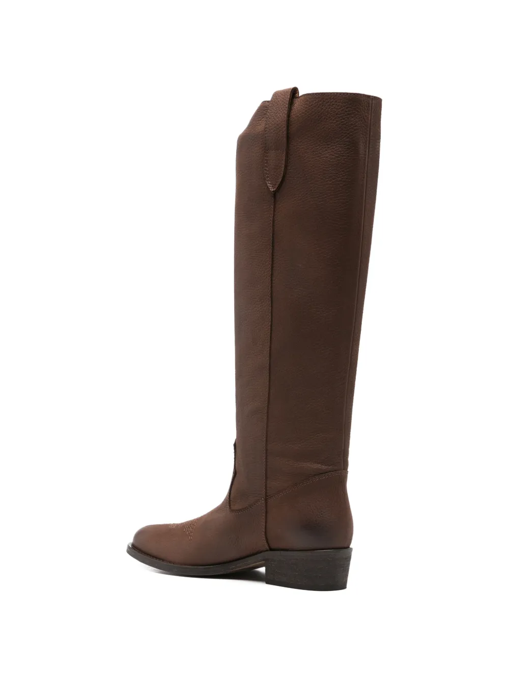 Via Roma 15 Knielaarzen met borduurwerk Bruin