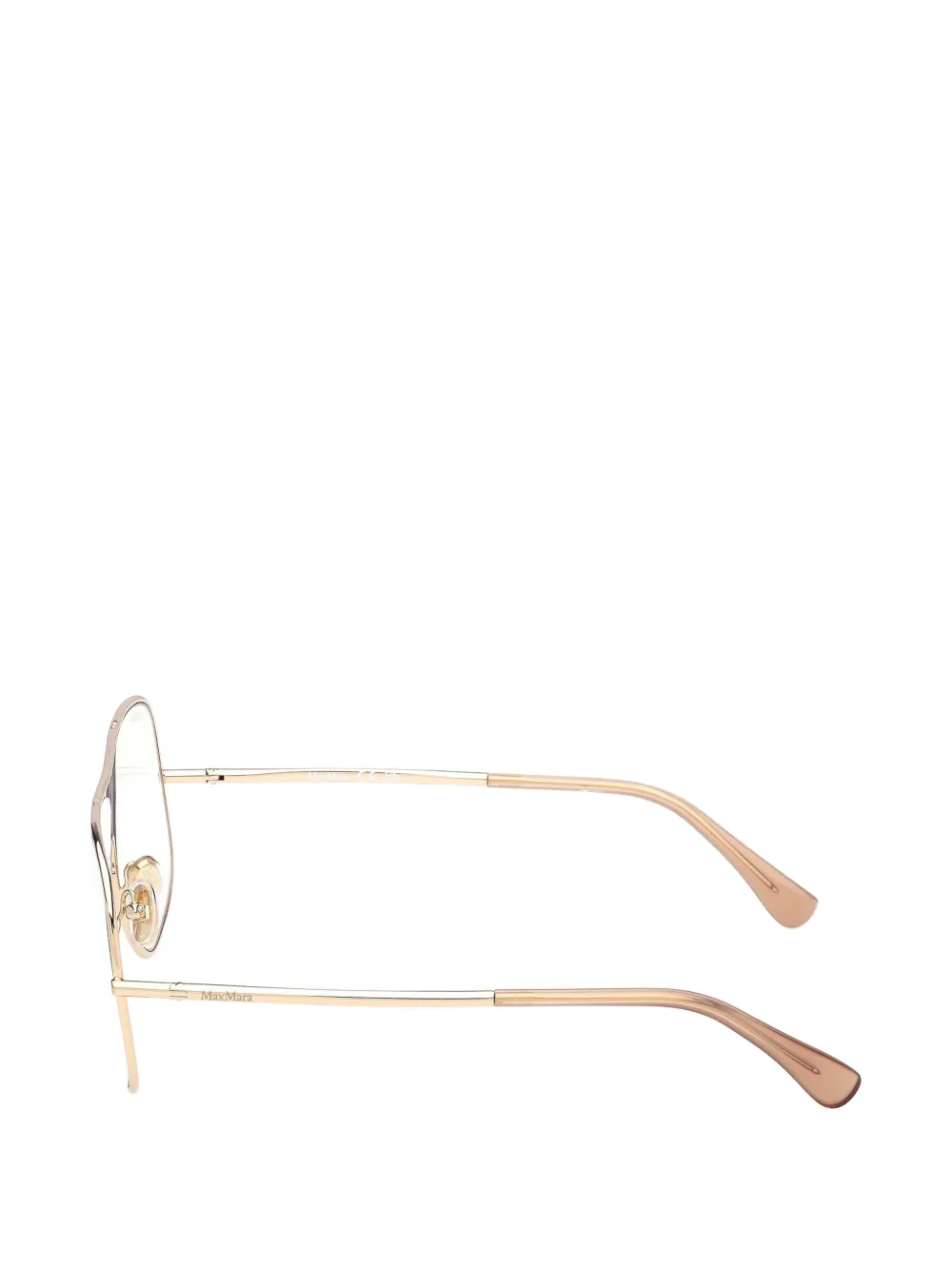  Max Mara Eyewear Pilot-frame Glasses - Gold 