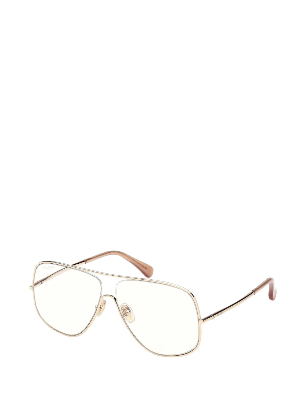  Max Mara Eyewear Pilot-frame Glasses - Gold 