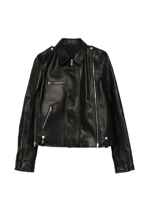 Rick Owens zipped leather jacket