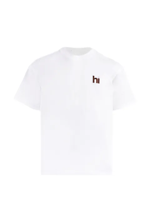 Maison hideout flower leather patch T-shirt