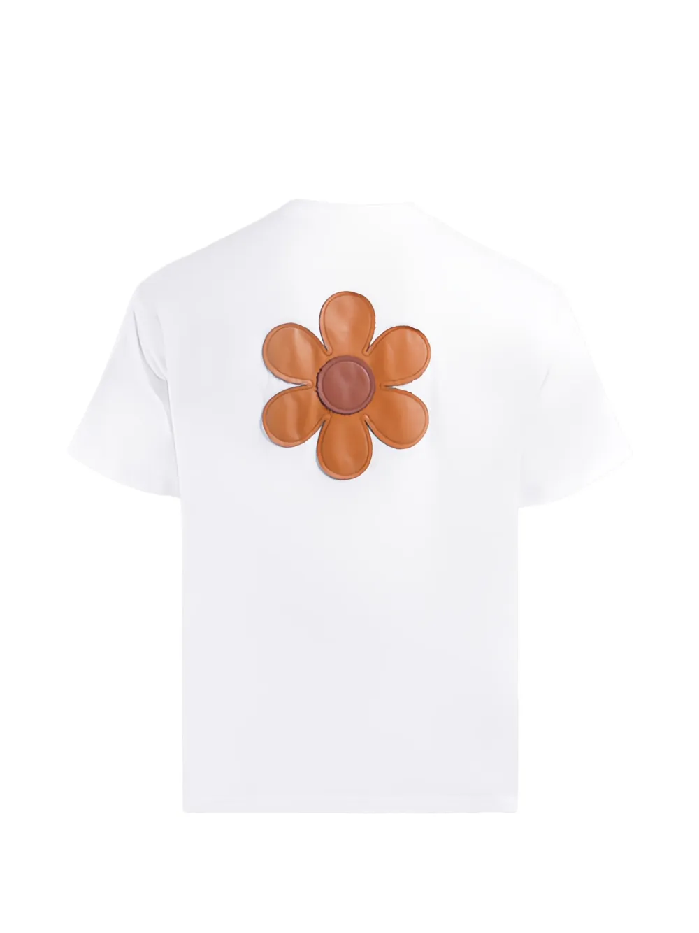 Flower Leather Patch T-Shirt