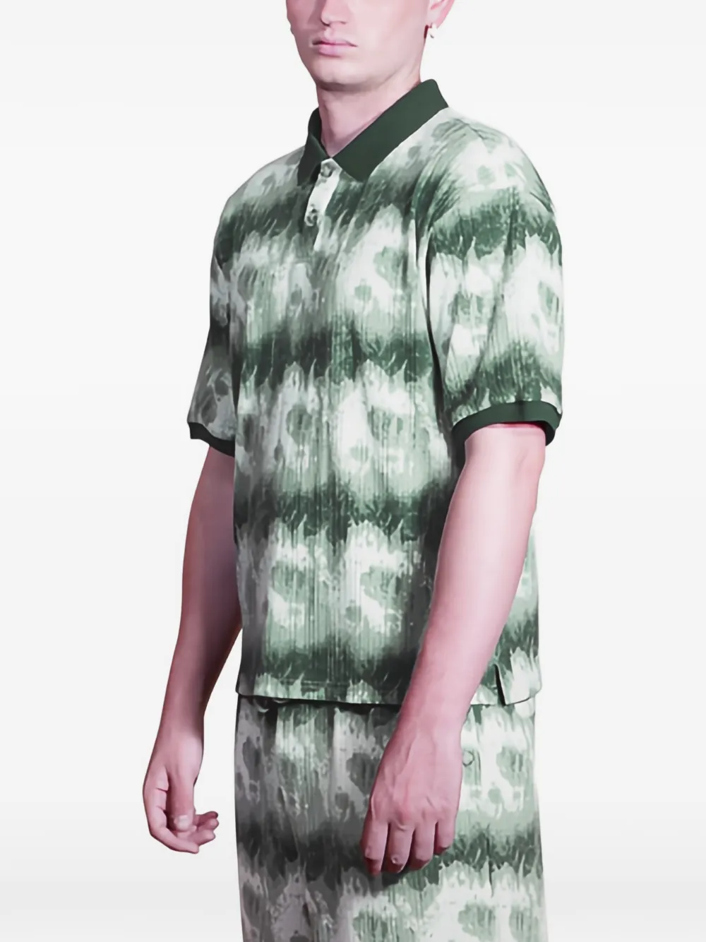  Maison Hideout Cloud Pattern Drawstring Shorts - Green 