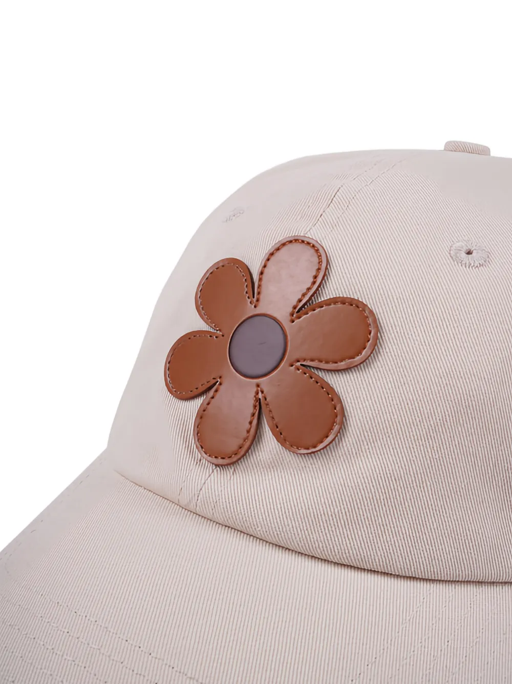Flower Leather Cap