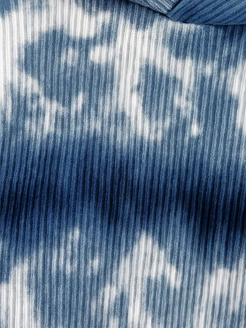 Maison hideout cloud pattern cropped hoodie