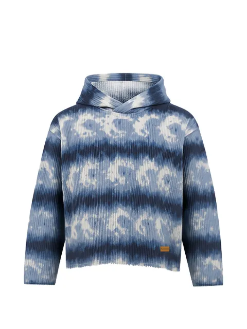 Maison hideout cloud pattern cropped hoodie