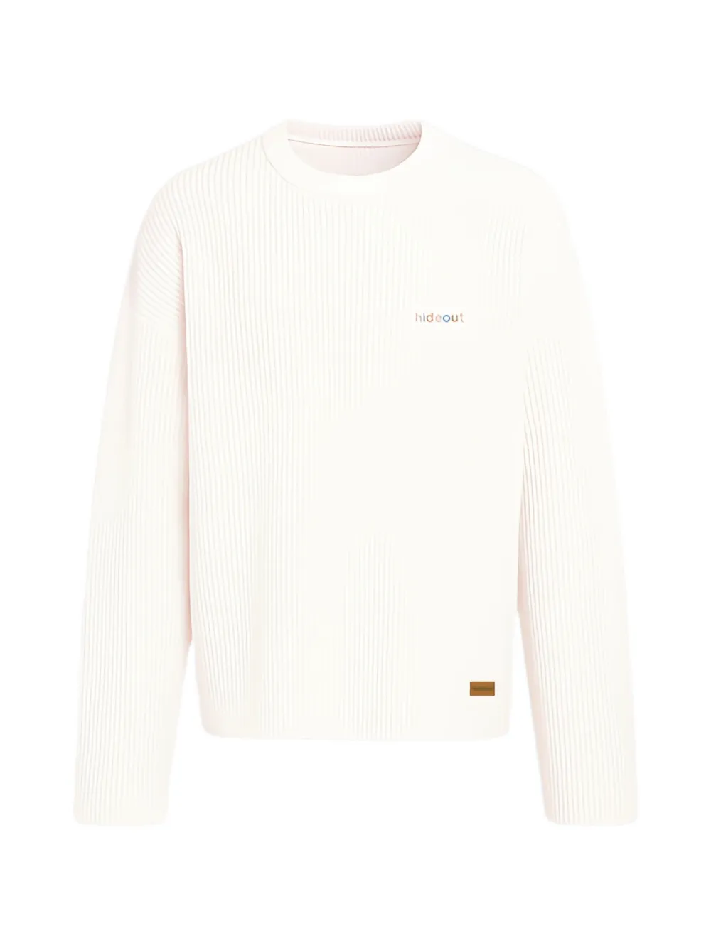 Maison hideout waffle knit long sleeve sweater - Bianco
