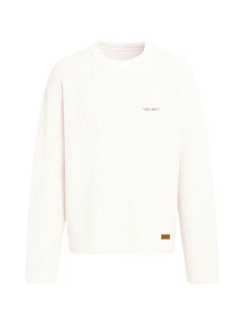 Maison hideout waffle knit long sleeve sweater