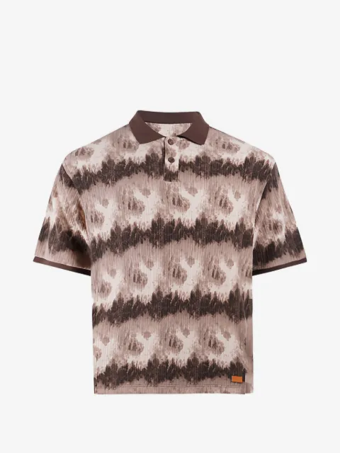 Maison hideout playera tipo polo tejida con motivo tie-dye