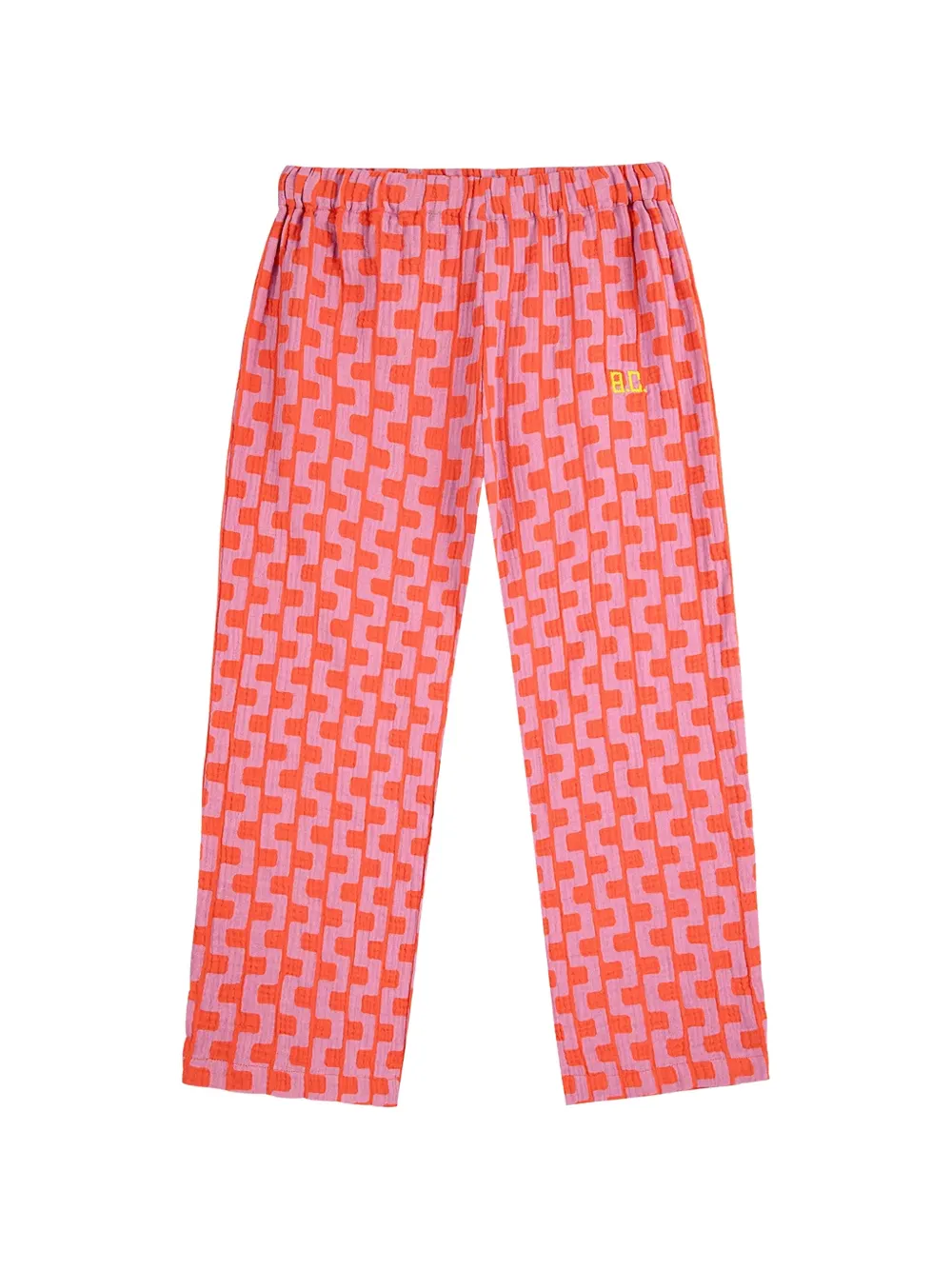 Bobo Choses Twee pyjama's met geometrische print Oranje
