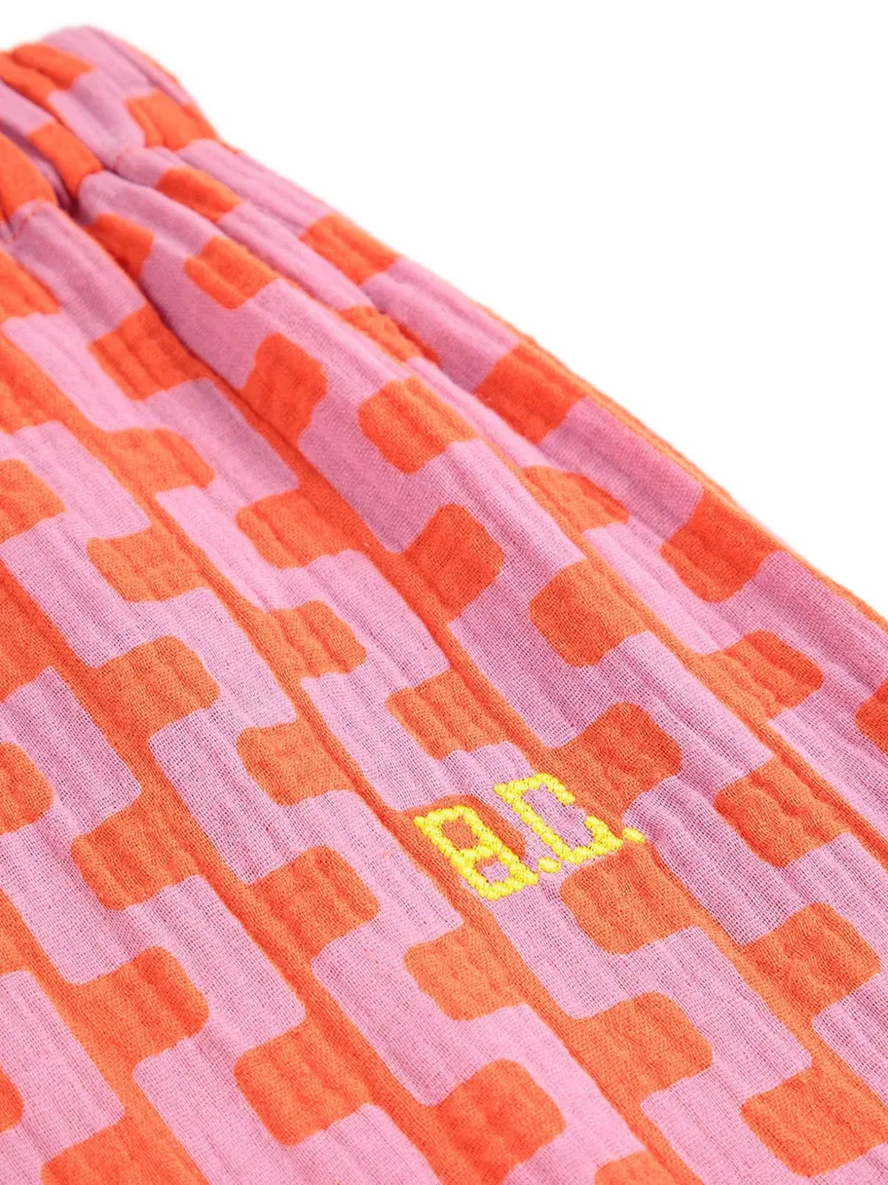Bobo Choses Twee pyjama's met geometrische print Oranje