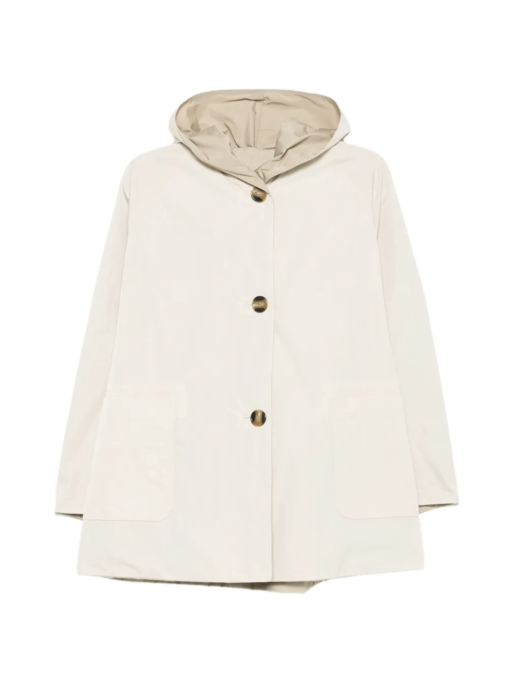 OOF WEAR hooded button coat - Toni neutri
