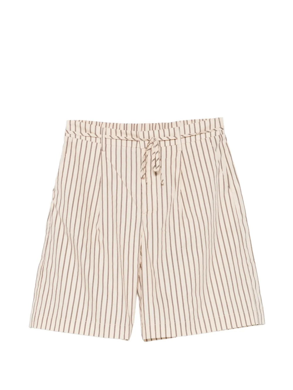 YERSE Shorts a righe con coulisse - Toni neutri