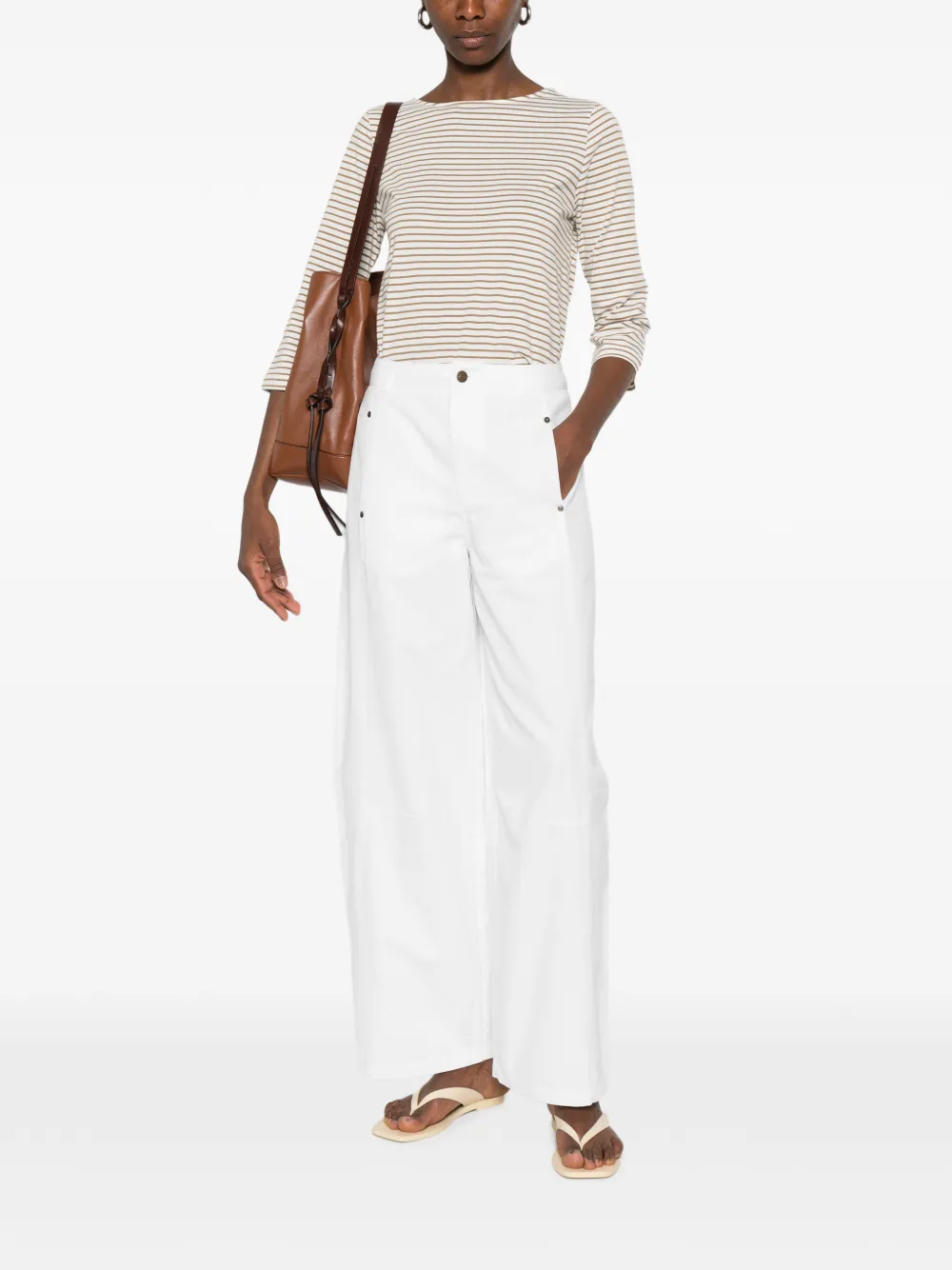  Yerse Pantalones Capri - Blanco 