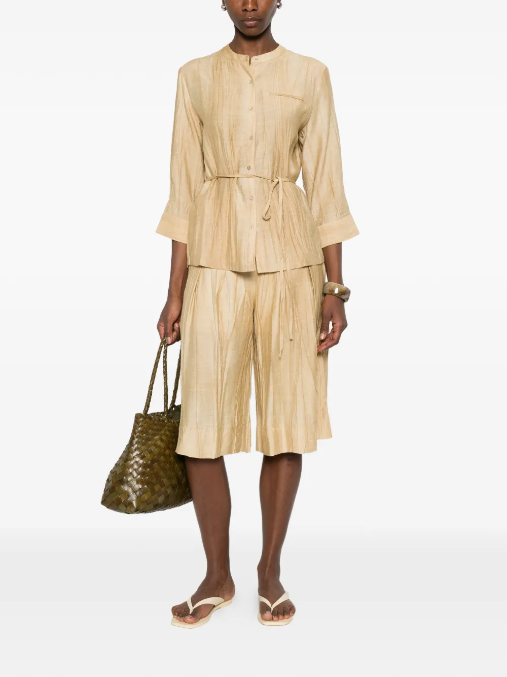  Yerse Pleated Shorts - Neutrals 