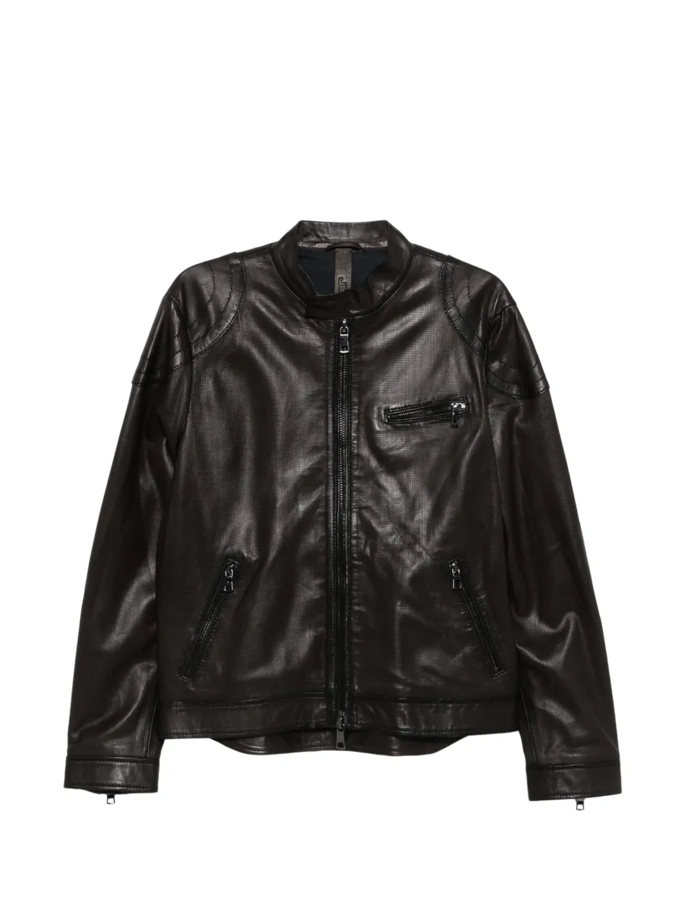 The Jackie Leathers Rogue Perfo leather jacket - Marrone