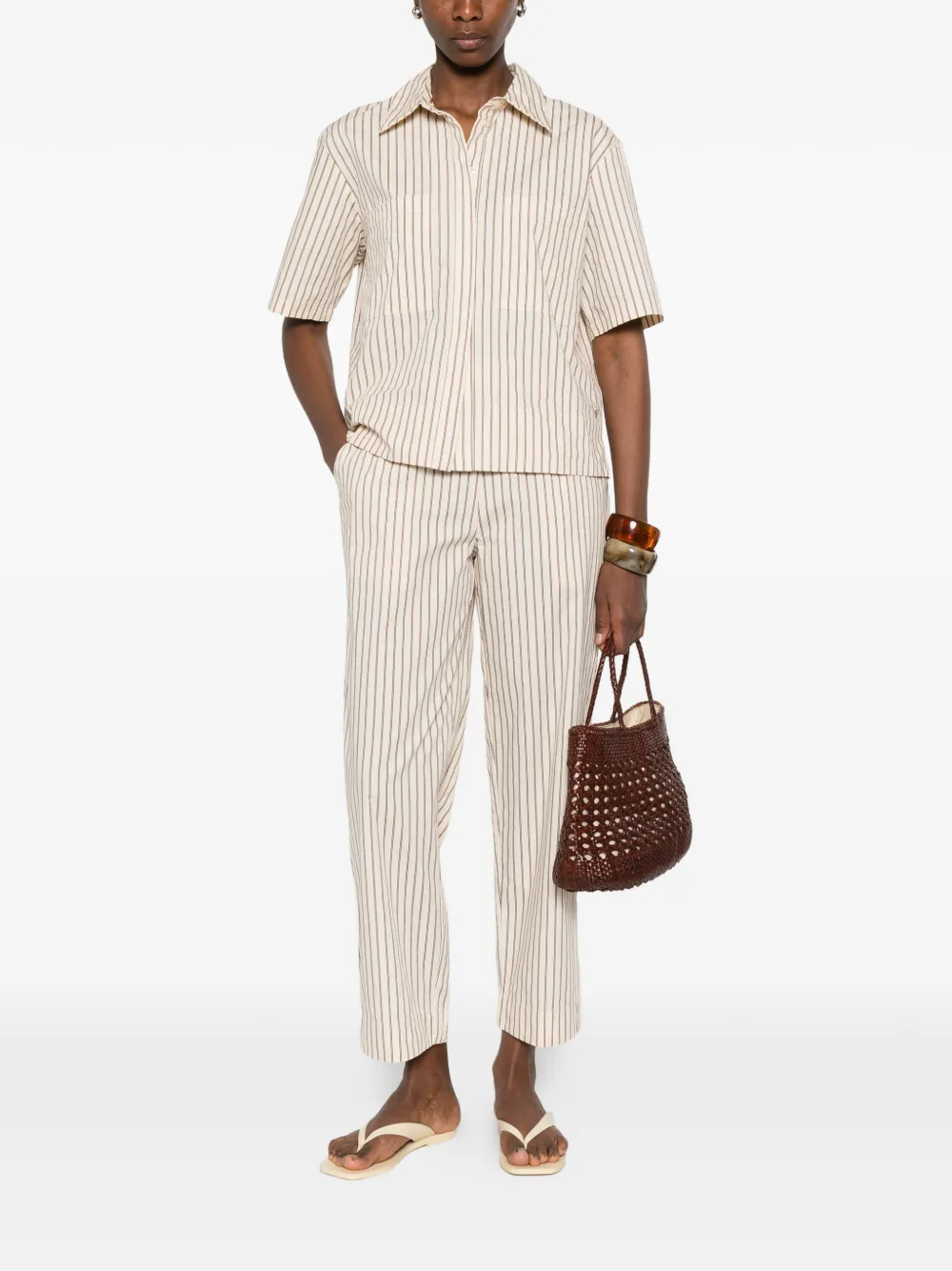  Yerse Striped Trousers - Neutrals 