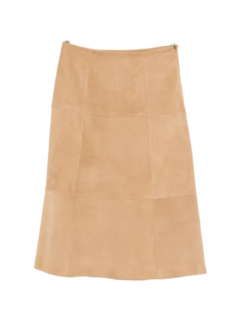 YERSE panelled suede midi skirt