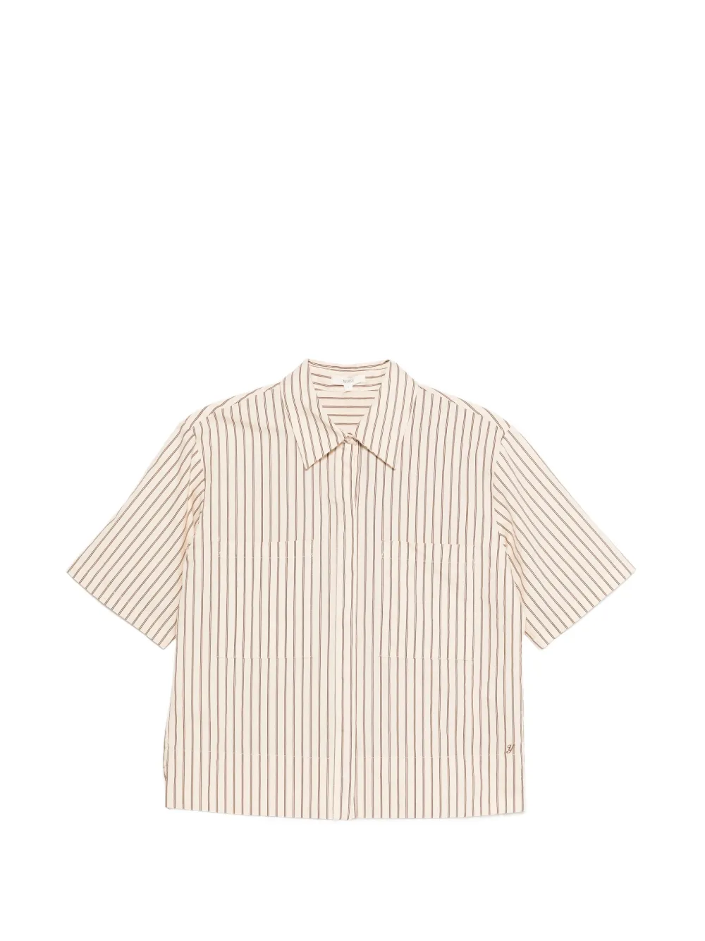 YERSE striped chest-pocket shirt - Toni neutri