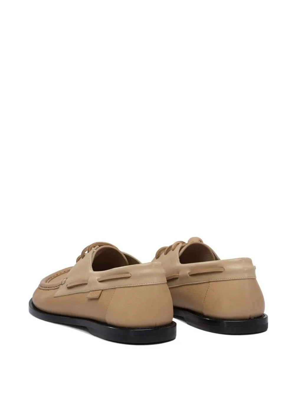 LOEWE Leren bootschoenen Beige