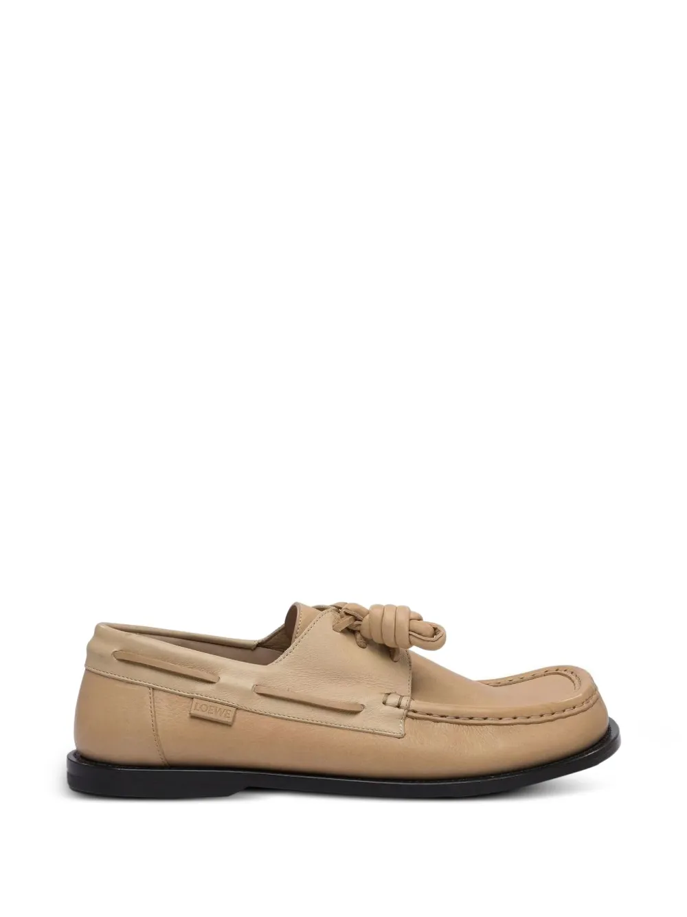 LOEWE leather boat shoes - Nude