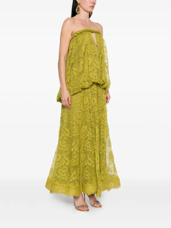 zimmermann green maxi dress Green Zimmermann Silk Plunge Slip Gown by Zimmermann