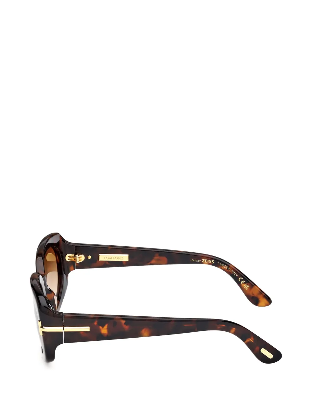 TOM FORD Eyewear Icon zonnebril met geometrisch montuur Bruin