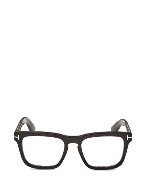 TOM FORD tortoiseshell-pattern rectangle glasses
