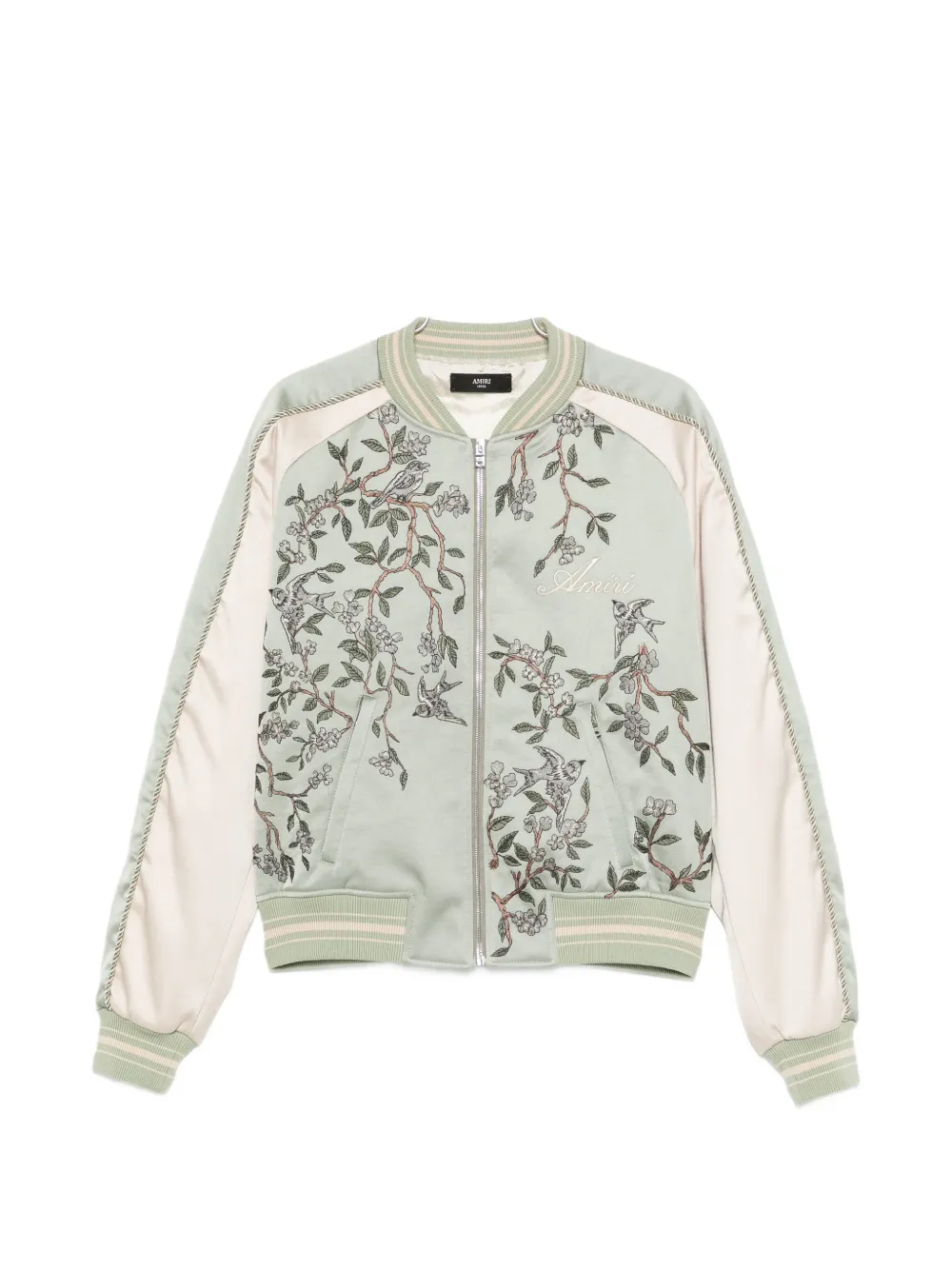 AMIRI floral-embroidered bomber jacket - Verde