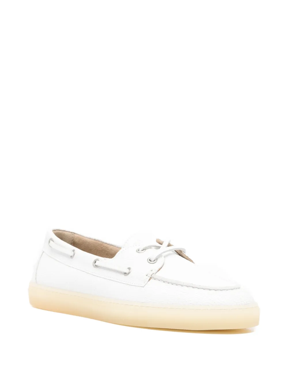 Copenhagen tie-fastening leather loafers Wit