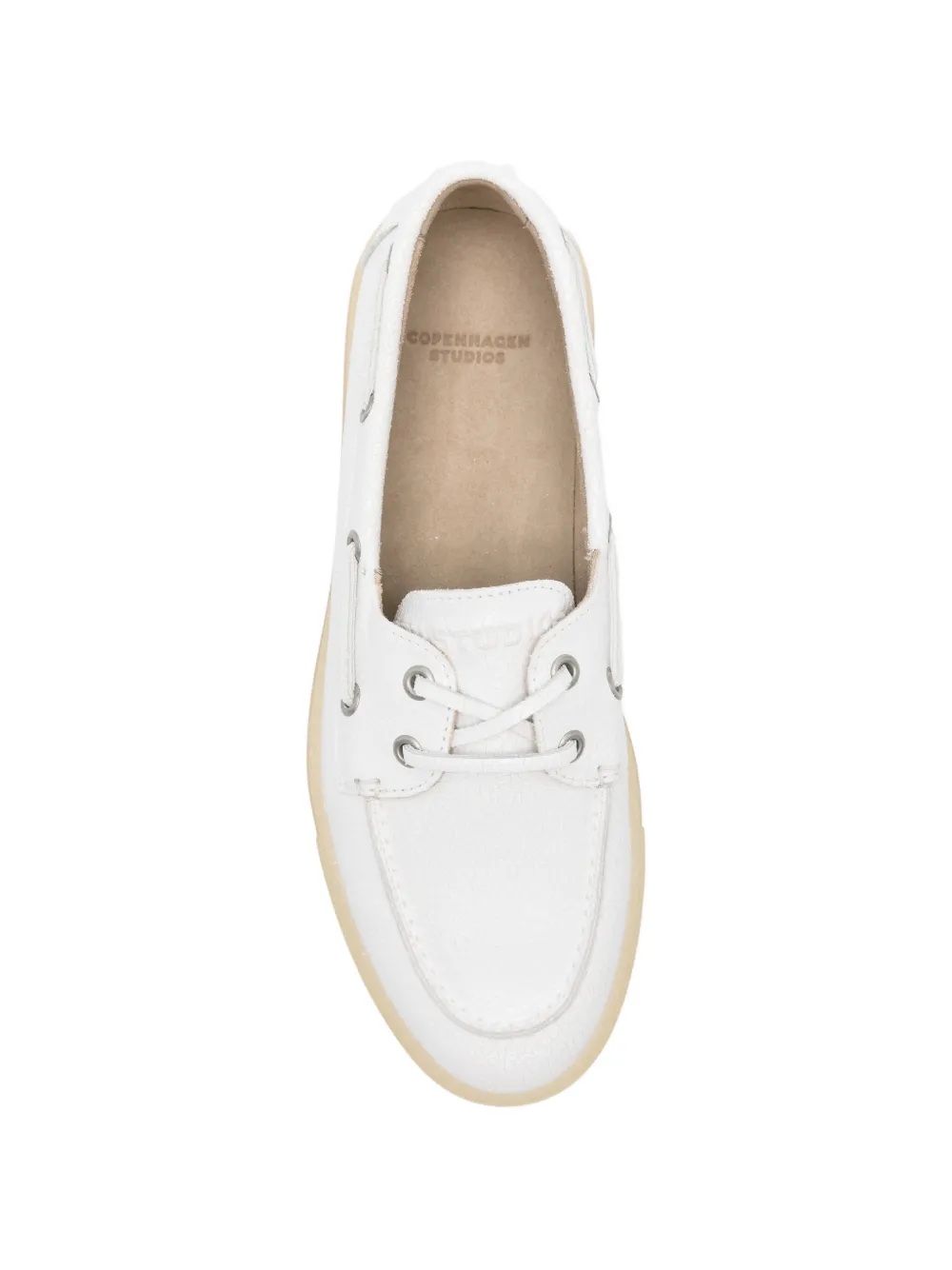 Copenhagen tie-fastening leather loafers Wit