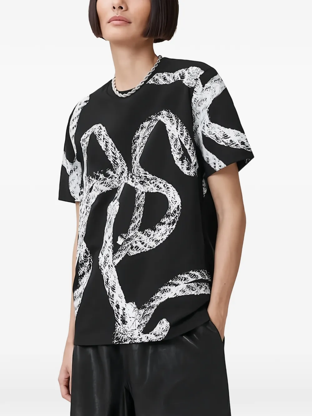 AllSaints graphic-print T-shirt - Nero