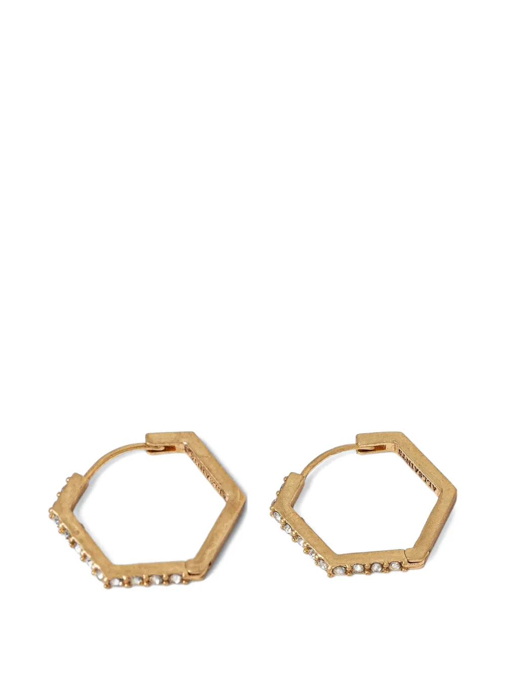 AllSaints embellished hoop earrings - Oro
