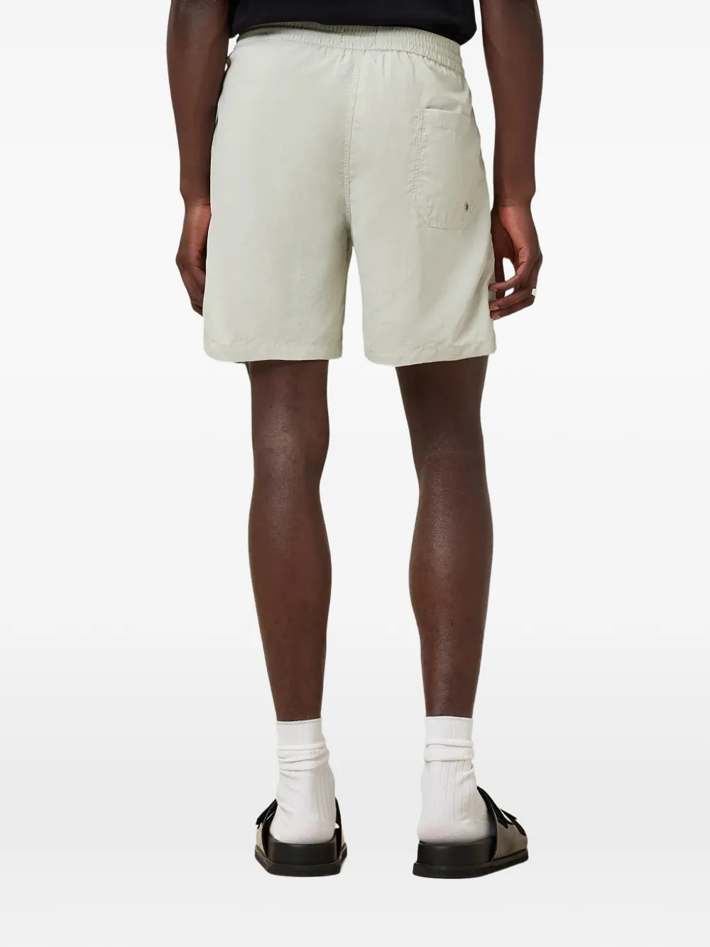AllSaints Soleil zwembroek met trekkoord en logoprint Beige