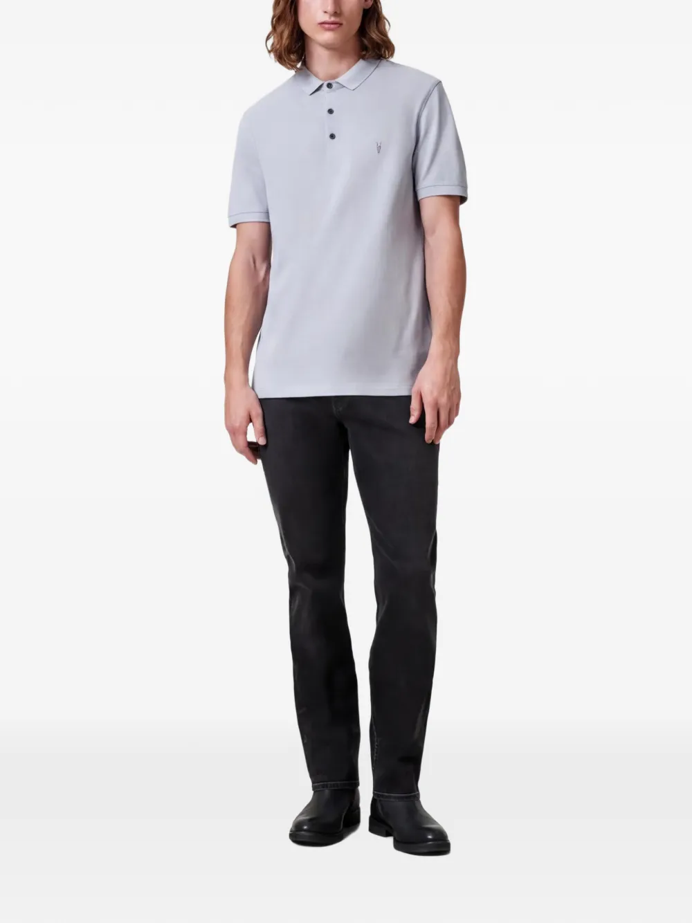 AllSaints Reform poloshirt met korte mouwen Blauw