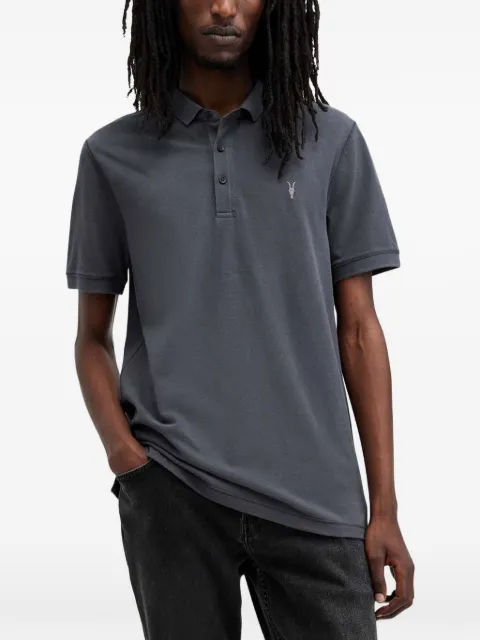 AllSaints Reform logo-embroidered piqué polo shirt