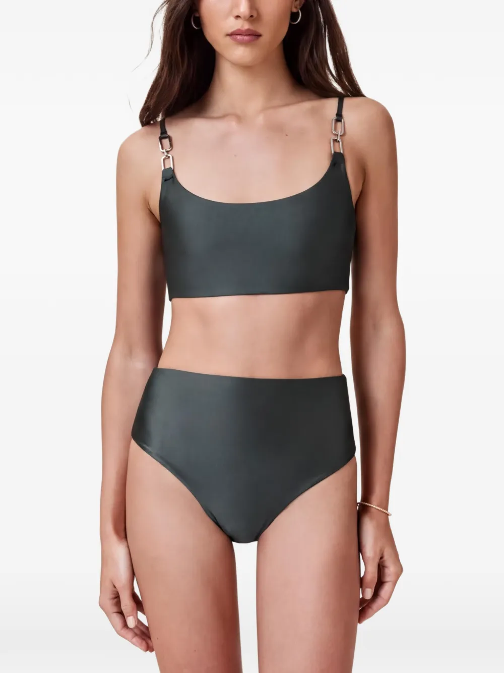 AllSaints Talaria chain-link bikini top - Verde