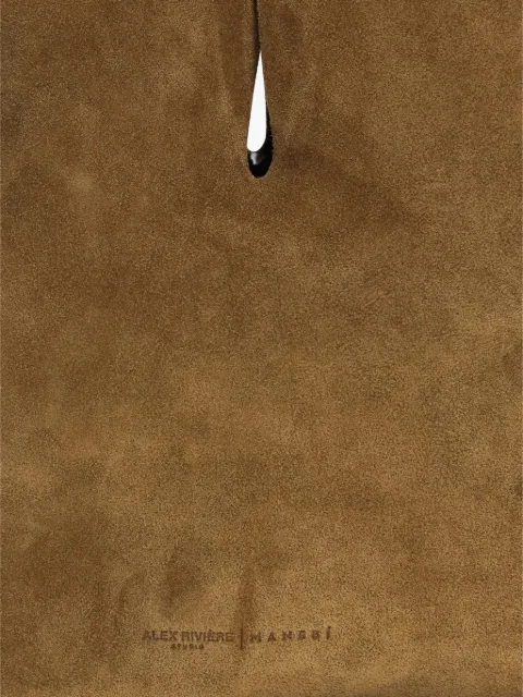Manebi x Alex Rivière Studio Louis suede shoulder bag