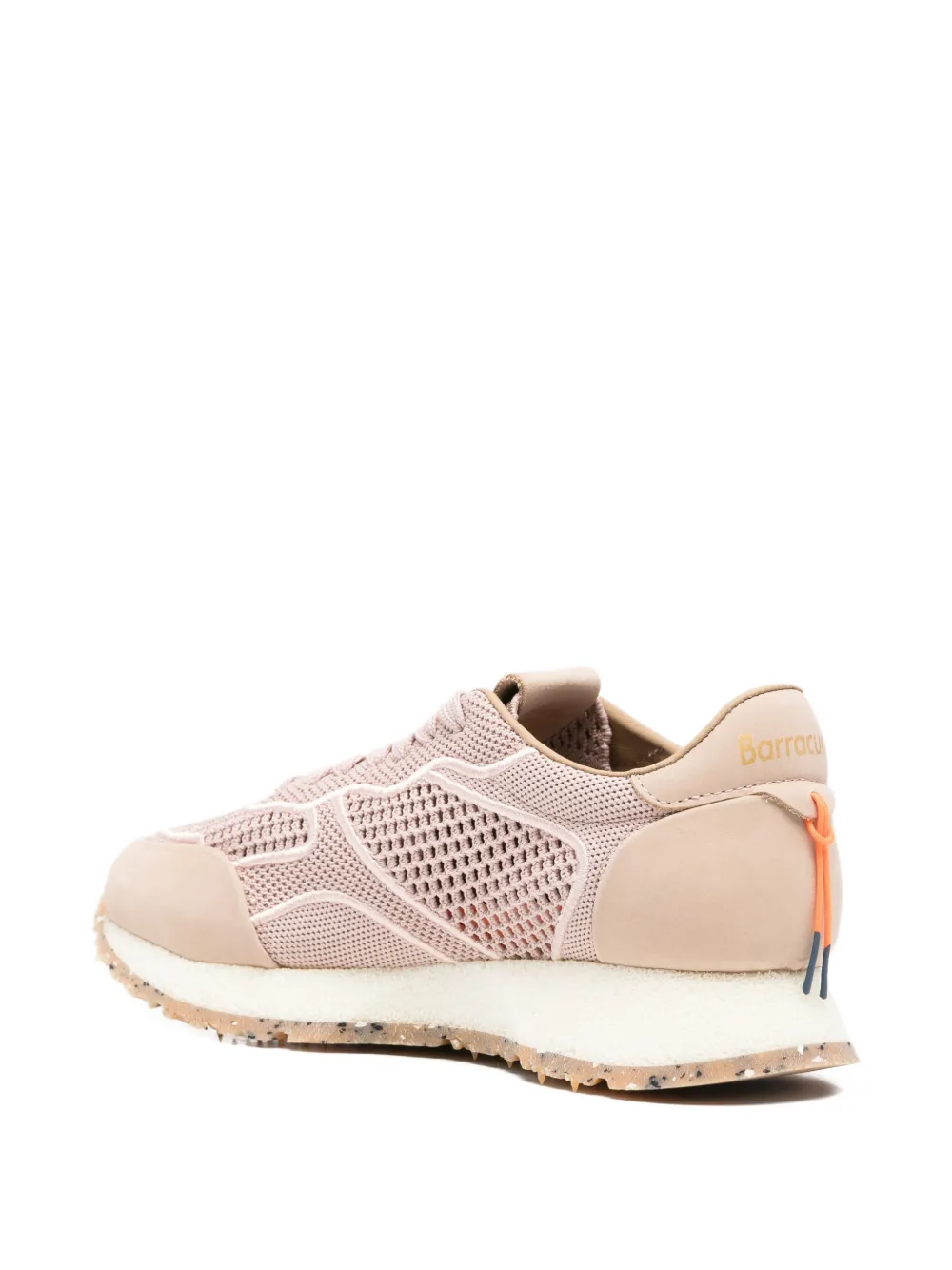 Barracuda perforated lace-up sneakers Roze