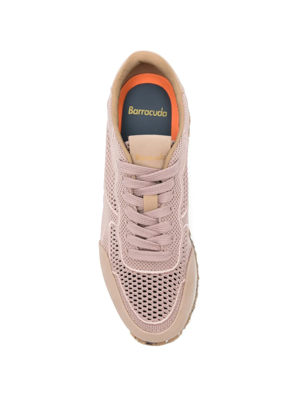 Barracuda perforated lace-up sneakers Roze