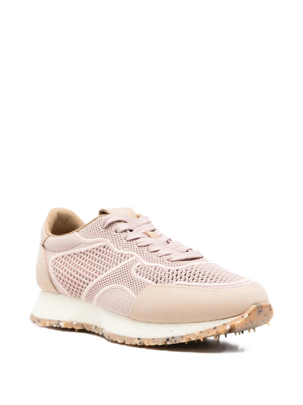 Barracuda perforated lace-up sneakers Roze